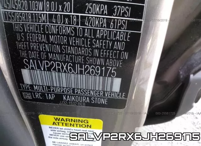 SALVP2RX6JH269175 фото 10