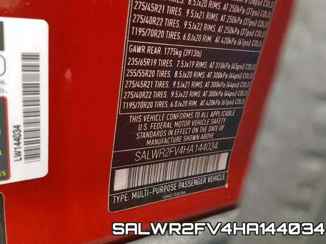 SALWR2FV4HA144034 фото 2