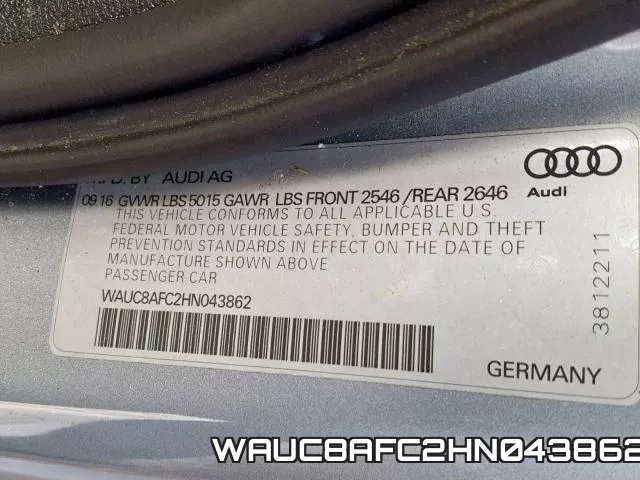 WAUC8AFC2HN043862 фото 2