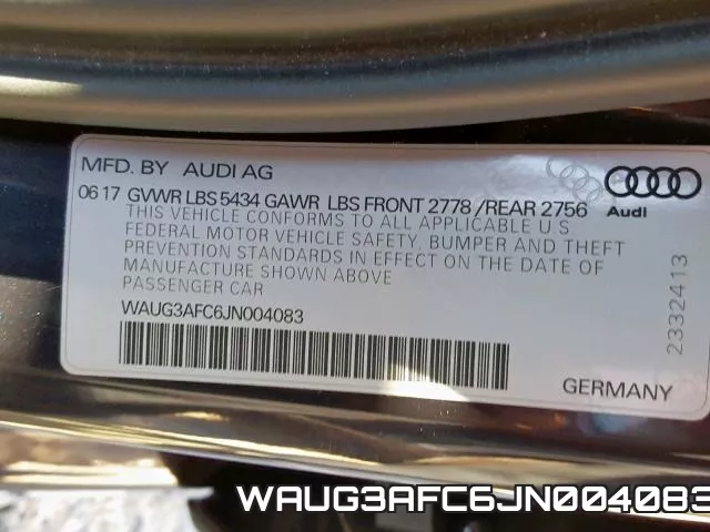 WAUG3AFC6JN004083 фото 2