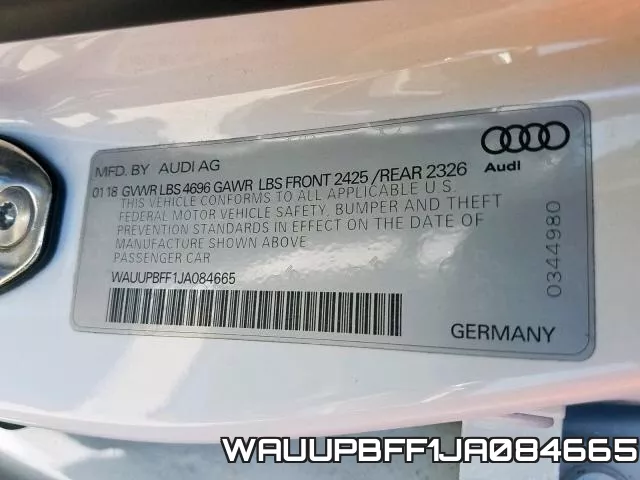 WAUUPBFF1JA084665 фото 2