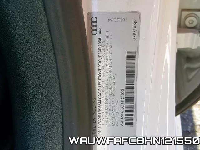 WAUWFAFC8HN121550 фото 2