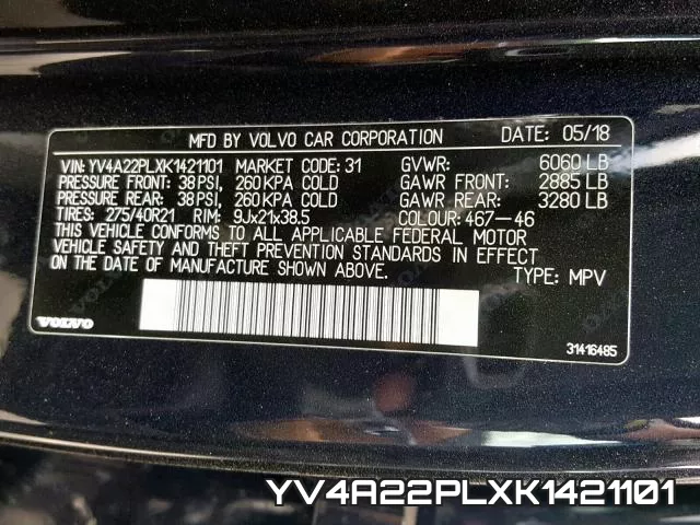 YV4A22PLXK1421101 фото 2