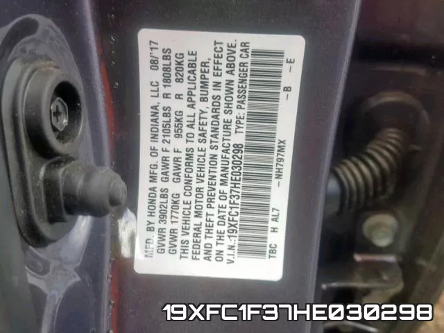 19XFC1F37HE030298 фото 2