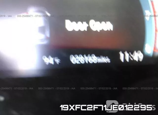 19XFC2F71JE012295 фото 8