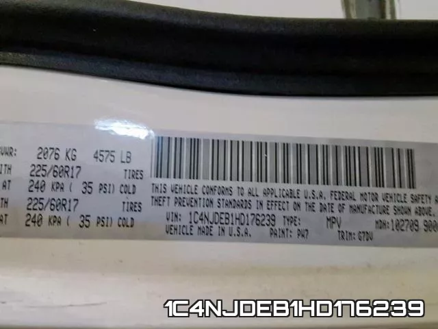 1C4NJDEB1HD176239 фото 2