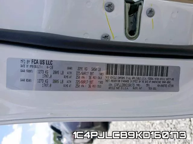 1C4PJLCB9KD160173 фото 2