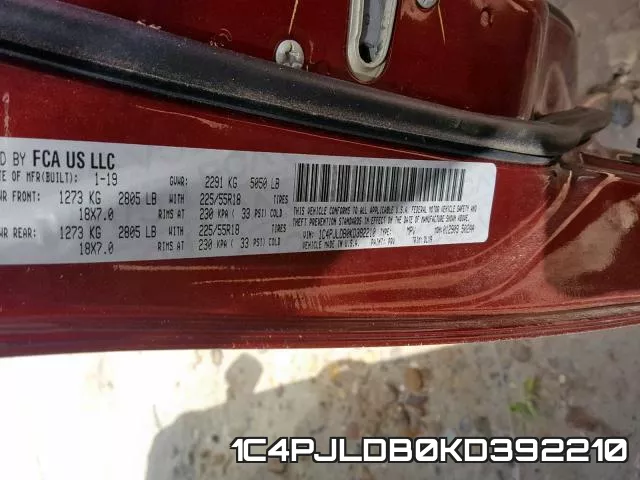 1C4PJLDB0KD392210 фото 2