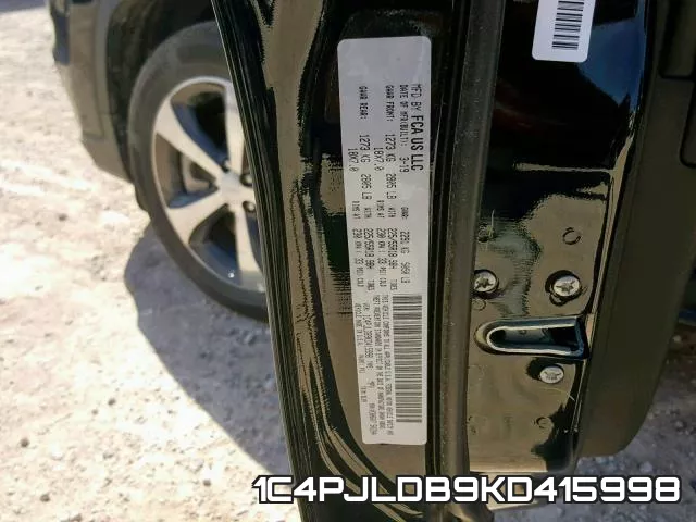 1C4PJLDB9KD415998 фото 2