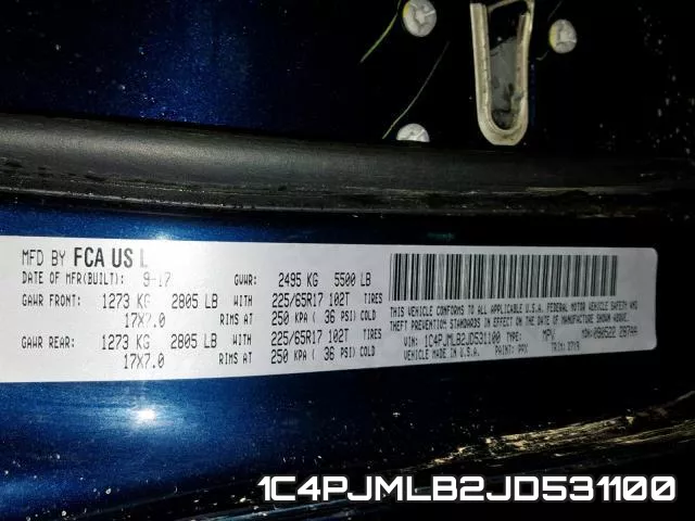 1C4PJMLB2JD531100 фото 2