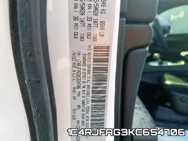 1C4RJFAG3KC654706 фото 2
