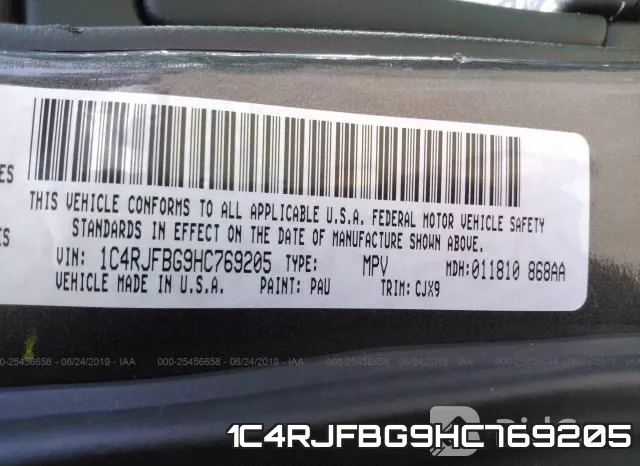 1C4RJFBG9HC769205 фото 10