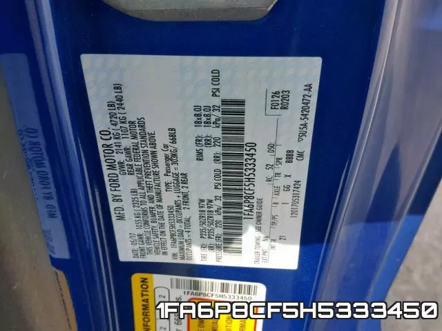 1FA6P8CF5H5333450 фото 2