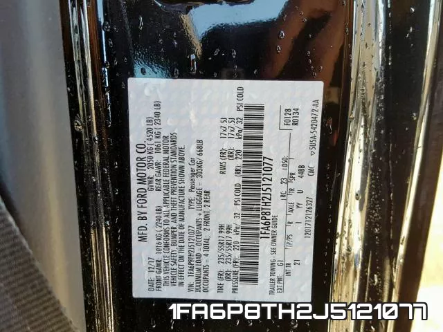 1FA6P8TH2J5121077 фото 2