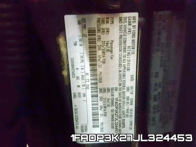 1FADP3K27JL324453 фото 2
