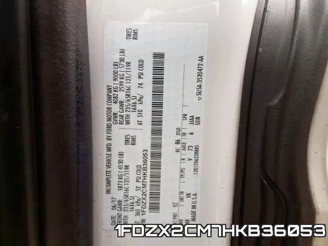 1FDZX2CM7HKB36053 фото 2