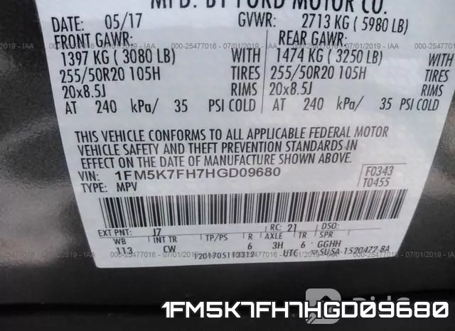 1FM5K7FH7HGD09680 фото 10