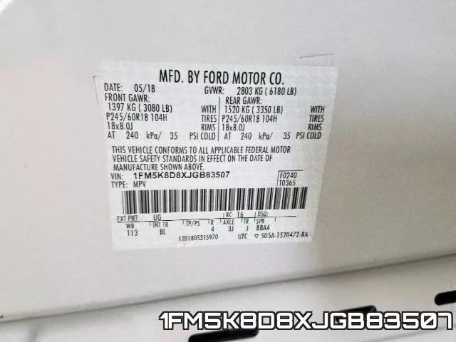 1FM5K8D8XJGB83507 фото 2