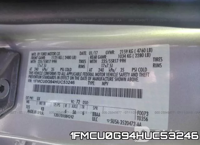 1FMCU0G94HUC53246 фото 10