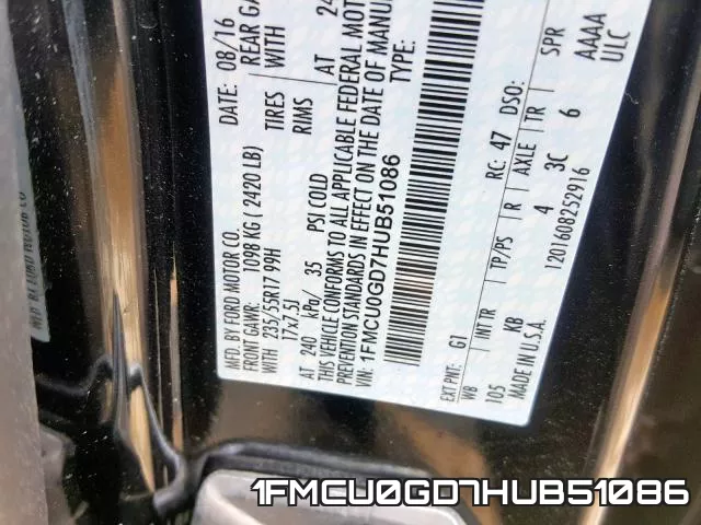 1FMCU0GD7HUB51086 фото 2