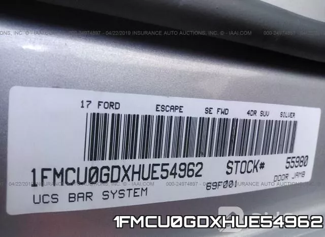 1FMCU0GDXHUE54962 фото 10