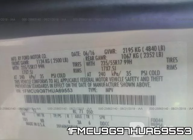 1FMCU9G97HUA69553 фото 10