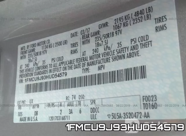 1FMCU9J93HUD54579 фото 10