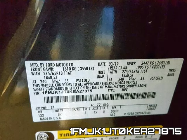 1FMJK1JT0KEA27875 фото 2
