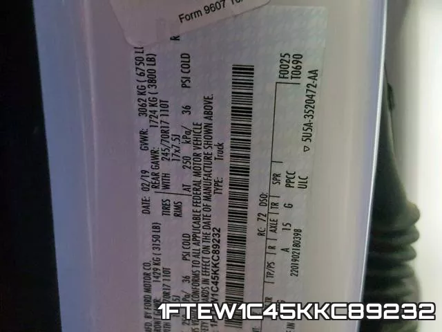 1FTEW1C45KKC89232 фото 2