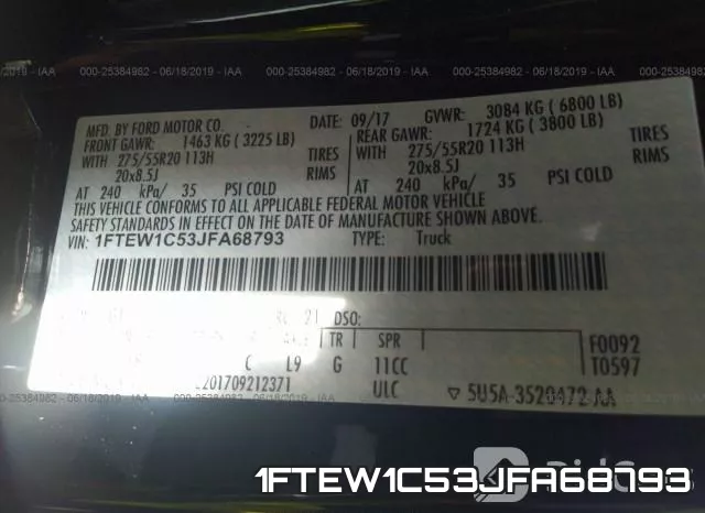 1FTEW1C53JFA68793 фото 10