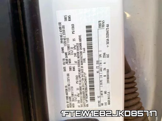 1FTEW1EB2JKD85717 фото 2