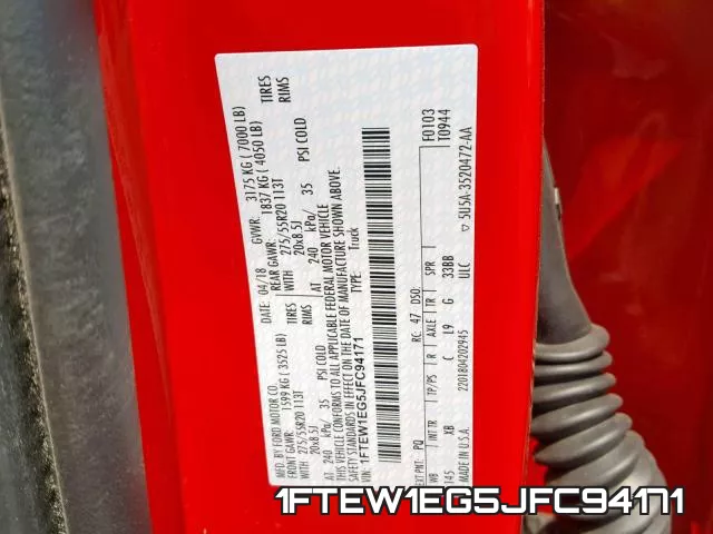 1FTEW1EG5JFC94171 фото 2