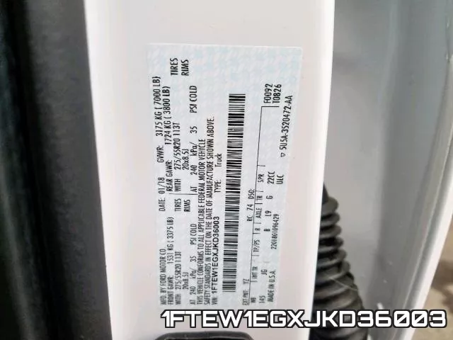 1FTEW1EGXJKD36003 фото 2