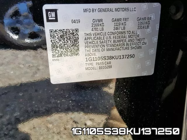 1G1105S38KU137250 фото 2