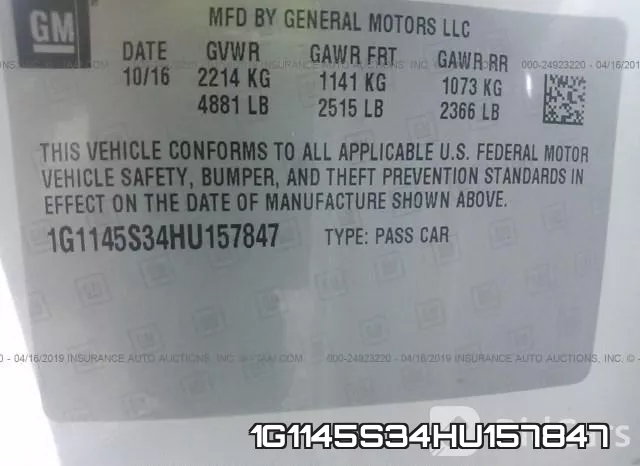 1G1145S34HU157847 фото 10