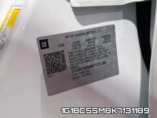 1G1BC5SM8K7131189 фото 2