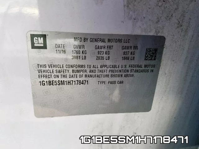 1G1BE5SM1H7178471 фото 2