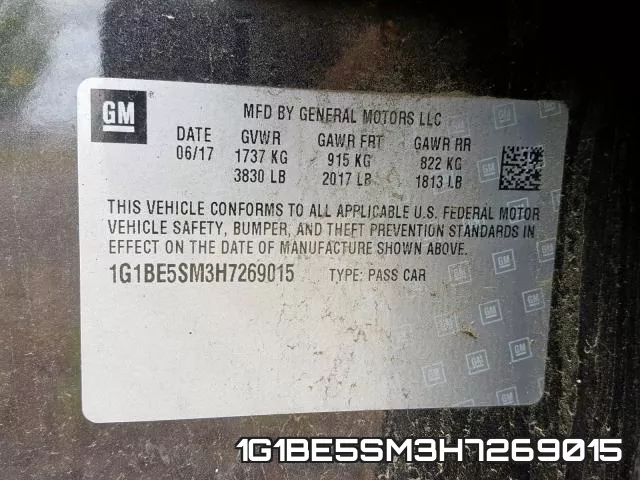 1G1BE5SM3H7269015 фото 2