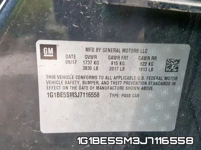 1G1BE5SM3J7116558 фото 2