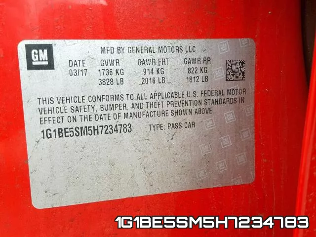 1G1BE5SM5H7234783 фото 2