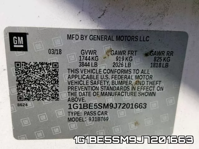 1G1BE5SM9J7201663 фото 2