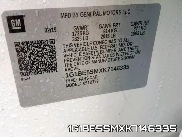 1G1BE5SMXK7146335 фото 2