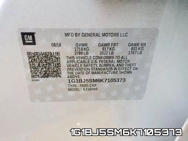 1G1BJ5SM6K7105373 фото 2