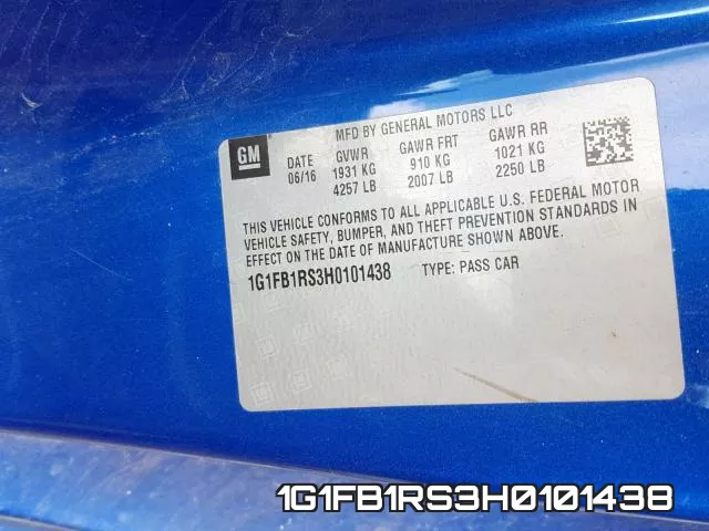 1G1FB1RS3H0101438 фото 2