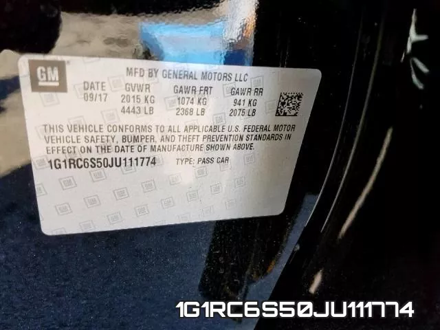 1G1RC6S50JU111774 фото 2
