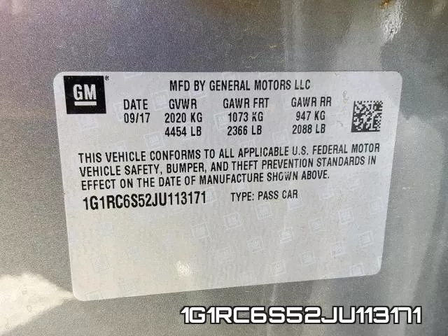 1G1RC6S52JU113171 фото 2