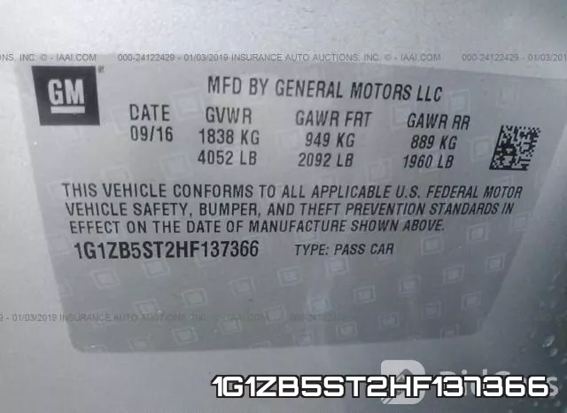 1G1ZB5ST2HF137366 фото 10