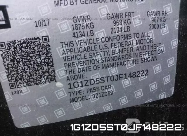 1G1ZD5ST0JF148222 фото 10