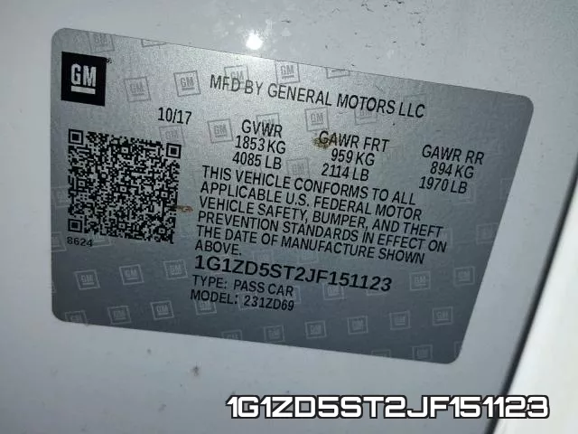 1G1ZD5ST2JF151123 фото 2