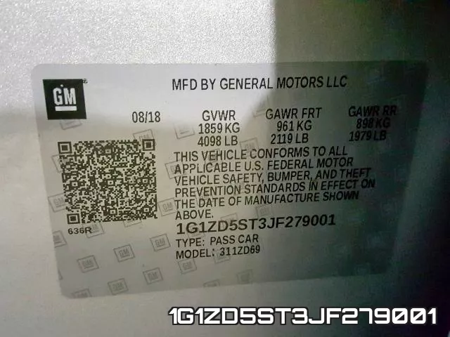 1G1ZD5ST3JF279001 фото 2